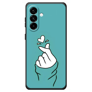Чехлы (Знак сердечка) на Samsung Galaxy A18 4G – Сердечко на бирюзовом