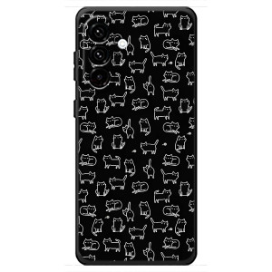 Чехол на тематику: Коты для Samsung Galaxy A18 4G – Котики на черном