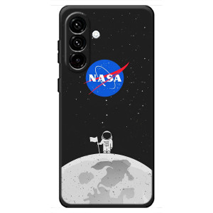 Силиконовый бампер с принтом "Наса" на Samsung Galaxy A18 4G – Космонавт NASA