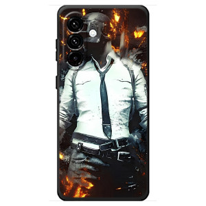 Силиконовый чехол с картинкой "Герой Pubg" на Samsung Galaxy A18 4G (Man Пубг)