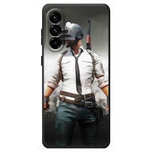 Силиконовый чехол с картинкой "Герой Pubg" на Samsung Galaxy A18 4G (Пабг)