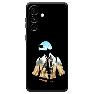Силиконовый чехол с картинкой "Герой Pubg" на Samsung Galaxy A18 4G (Пубг мен)