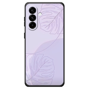 Чехол цветочный дизайн для Samsung Galaxy A18 4G (Монстера фиолетовая)