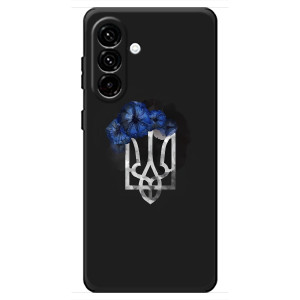 Чехол с украинским гербом на Samsung Galaxy A18 4G – Герб с цветком