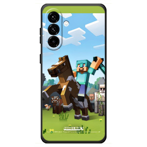 Чехлы для Samsung Galaxy A18 4G (Персонажи Майн Крафт) (На коне)