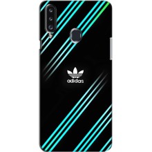 Чохли Адидас для Samsung Galaxy A20s (A207) (AlphaPrint) (Адідас з полосами)