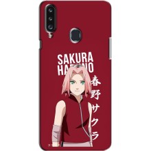 Чехлы Персонажи Аниме Наруто для Samsung Galaxy A20s (A207) (AlphaPrint) (Аниме Сакура)