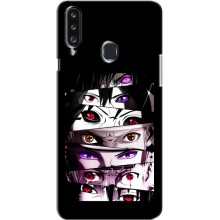 Чехлы Персонажи Аниме Наруто для Samsung Galaxy A20s (A207) (AlphaPrint) (Глаза Anime)