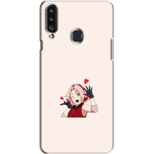 Чехлы Персонажи Аниме Наруто для Samsung Galaxy A20s (A207) (AlphaPrint) (Лайк Сакура)