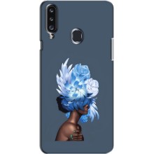 Чехлы (ART) Цветы на Samsung Galaxy A20s (A207) (VPrint) (Цветы на голове)