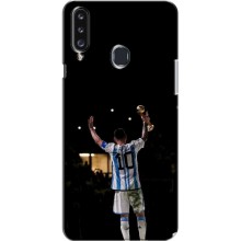Чехлы Лео Месси Аргентина для Samsung Galaxy A20s (A207) (Лео Чемпион)