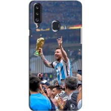 Чехлы Лео Месси Аргентина для Samsung Galaxy A20s (A207) (Месси король)