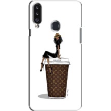 Чохли Луі Вітон для Samsung Galaxy A20s (A207) (AlphaPrint - LOUIS VUITTON) (кава LOUIS VUITTON)