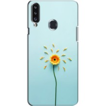 Чехлы с Цветами для Samsung Galaxy A20s (A207) (VPrint) (Желтый цветок)