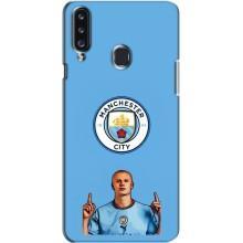 Чехлы с футболистом Ерлинг Холанд для Samsung Galaxy A20s (A207) (AlphaPrint) – Холанд Манчестер Сити