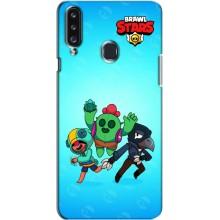 Чехлы Brawl Stars для Samsung Galaxy A20s (A207) (AlphaPrint) – Трио героев