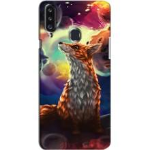 Чехлы с картинкой Лисички для Samsung Galaxy A20s (A207) (VPrint) (Лисица в космосе)