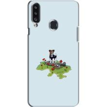 Чехлы с картинкой собаки Патрон для Samsung Galaxy A20s (A207) (AlphaPrint) (Сапер Пес)