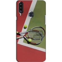 Чехлы с принтом Спортивная тематика для Samsung Galaxy A20s (A207) – Ракетки теннис