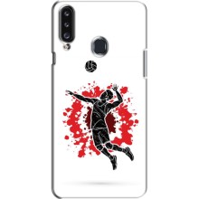 Чехлы с принтом Спортивная тематика для Samsung Galaxy A20s (A207) (Волейболист)