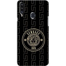 Чехлы VERSACE для Самсунг А20с (PREMIUMPrint) – Лого Версаче