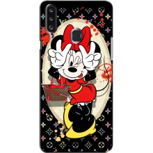 Чехол Disney Mouse Samsung Galaxy A20s (A207) (PREMIUMPrint) (Минни peace)