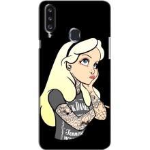 Чехол с печатью для Samsung Galaxy A20s (A207) - (Мода) (AlphaPrint) (Девочка в тату)