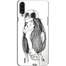 Чехол с печатью для Samsung Galaxy A20s (A207) - (Мода) (AlphaPrint) (Фото девочки)