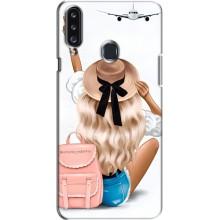 Чехол с печатью для Samsung Galaxy A20s (A207) - (Мода) (AlphaPrint) (Путешествие)