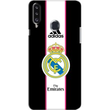 Чехол для Samsung Galaxy A20s (A207) с принтом – Лого Real Madrid