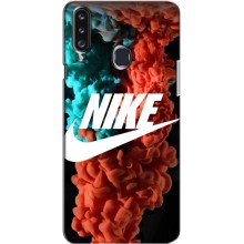 Чехол для Samsung Galaxy A20s (A207) - с принтом Найк (AlphaPrint) (Дымчатый найк)