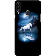 Чохол для Самсунґ Гелексі А20с (А207) - (Єдинорожки - Новинки) (AlphaPrint) (Єдиноріг)