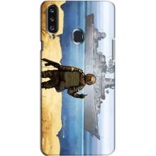 Чехол с принтом (Русский корабль...) для Самсунг А20с (AlphaPrint) – Русский корабль