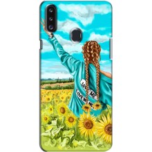 Чехол Стильные девушки на Samsung Galaxy A20s (A207) (Девушка на поле)