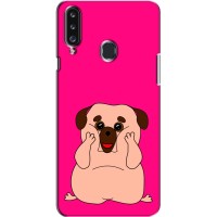 Чехол (ТПУ) Милые собачки для Samsung Galaxy A20s (A207) (Веселый Мопсик)