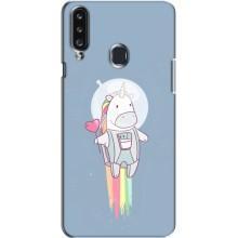 Чохол Unicorn на Samsung Galaxy A20s (A207) (Єдинорог космонавт)