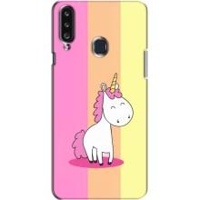Чохол Unicorn на Samsung Galaxy A20s (A207) (Яскравий Єдинорог)