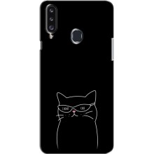 Чехол с рисунком кот на Samsung Galaxy A20s (A207) (Равнодушный кот)