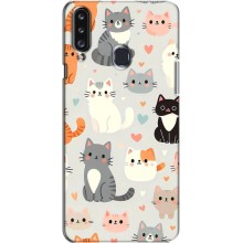 Чехол с рисунком кот на Samsung Galaxy A20s (A207) (Коллаж котов)