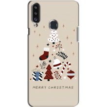 Рождественские Чехлы для Samsung Galaxy A20s (A207) (VPrint) (Merry Christmas)