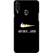 Силиконовый Чехол на Samsung Galaxy A20s (A207) с картинкой Nike (Later)
