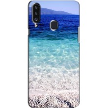 Силиконовый чехол с КАРТИНКАМИ лето для Samsung Galaxy A20s (A207) (AlphaPrint) (Море)