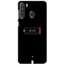 Чехлы для любимой на Самсунг Галаксі А21 (А215) (VPrint) (Love battery)