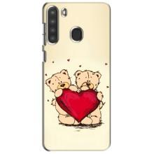 Чехлы для любимой на Самсунг Галаксі А21 (А215) (VPrint) (Медвежата)