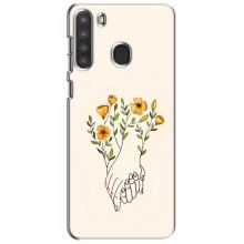 Чехлы для любимой на Самсунг Галаксі А21 (А215) (VPrint) (Руки любві)