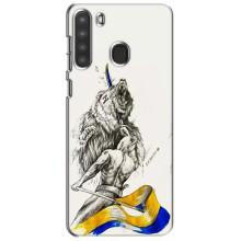 Чехлы Доброго вечора, ми за України для Самсунг А21 (AlphaPrint) – Победа