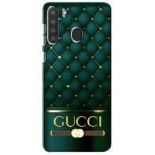 Чохли  GUCCI для Самсунг Галаксі А21 (А215) (AlphaPrint) (Текстура Гуччі)