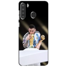 Чехлы Лео Месси Аргентина для Samsung Galaxy A21 (A215) (Кубок Мира)