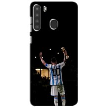 Чехлы Лео Месси Аргентина для Samsung Galaxy A21 (A215) (Лео Чемпион)