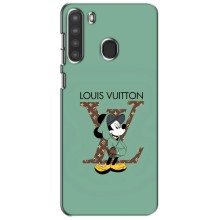 Чохли Луі Вітон для Samsung Galaxy A21 (A215) (AlphaPrint - LOUIS VUITTON) (Міккі Маус LV)